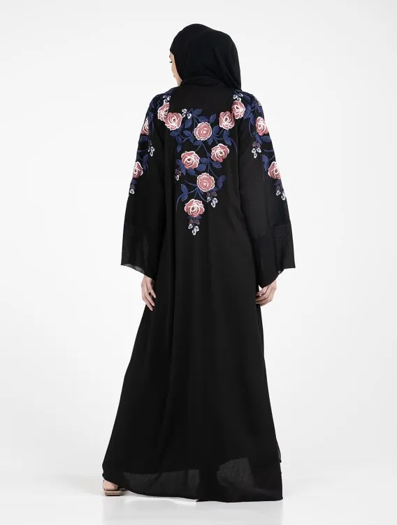 Black Laiba Abaya