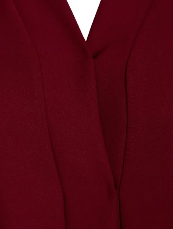 Maroon Open Abaya