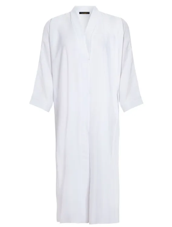 White Open Abaya