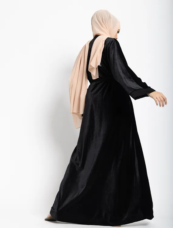 Velvet Open Abaya 