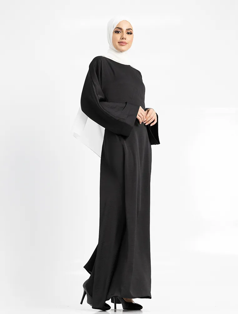Black Silky Abaya