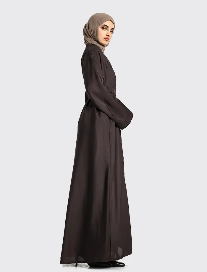 Chocolate Open Abaya
