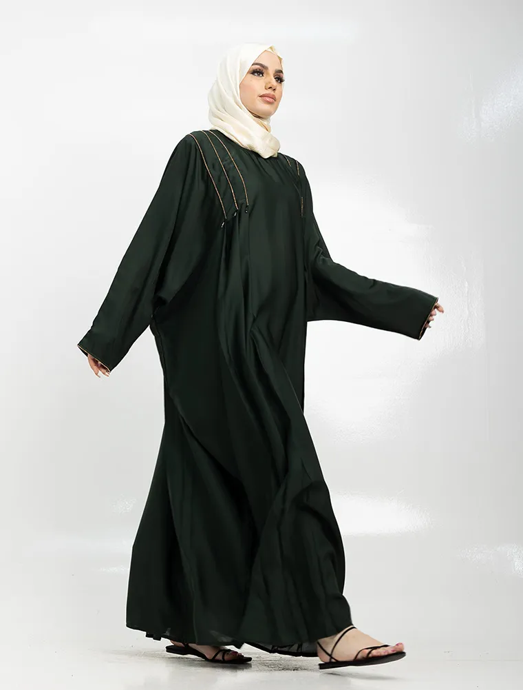 Green Habiba Batwing Abaya