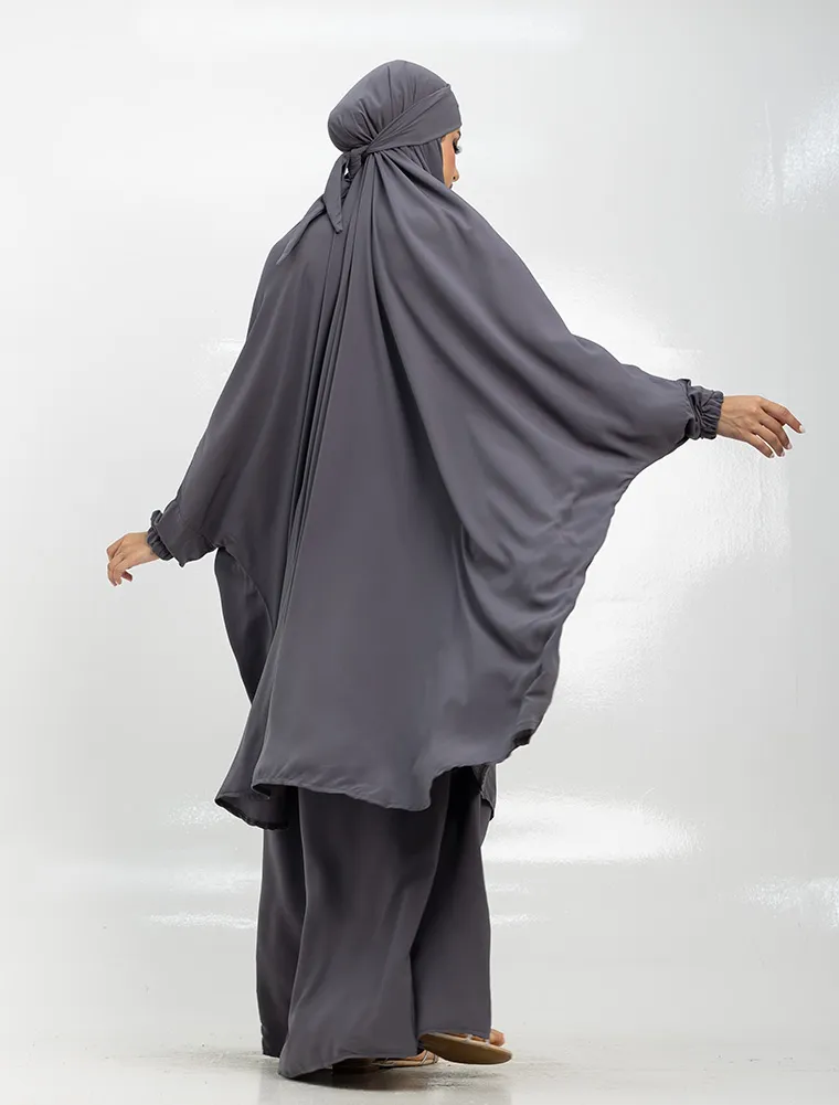 Dark Grey 2 Piece Jilbab