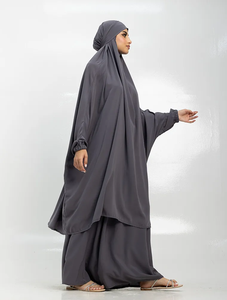 Dark Grey 2 Piece Jilbab