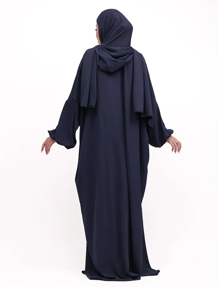 Navy Instant Hoody Hijab Abaya