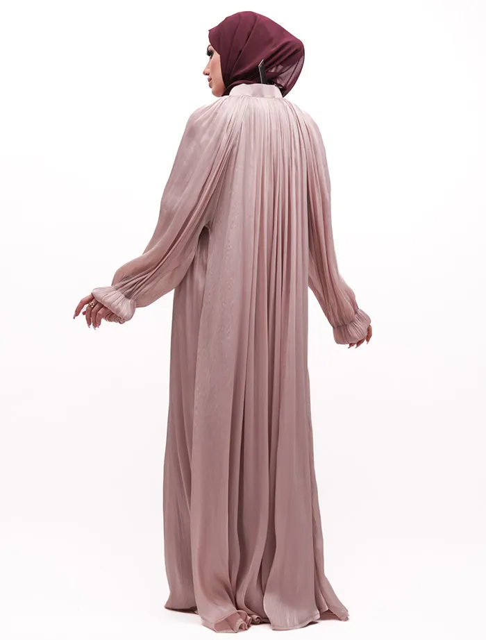Pink Organza Umbrella Abaya