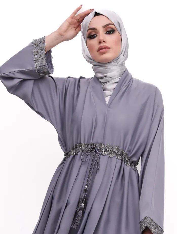 Grey Aafreen Abaya