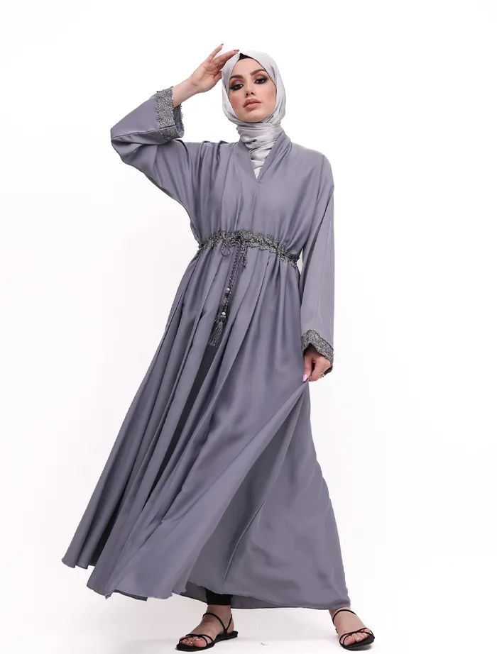 Grey Aafreen Abaya