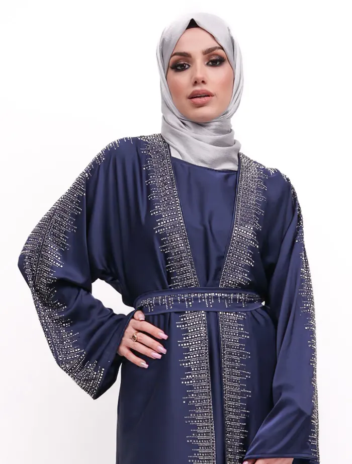 Navy Sparkle Satin 2 Piece