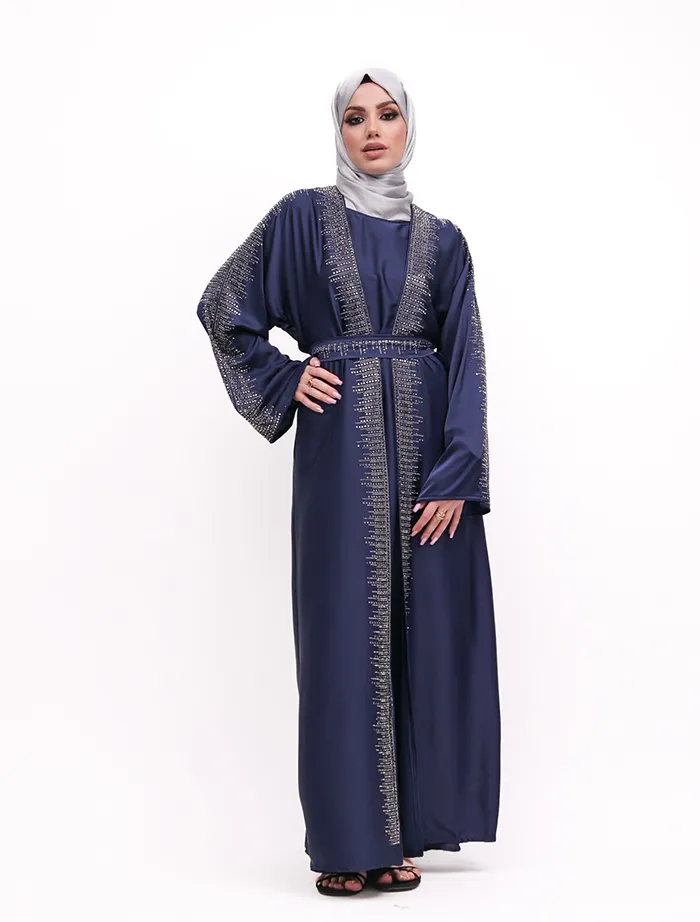 Navy Sparkle Satin 2 Piece