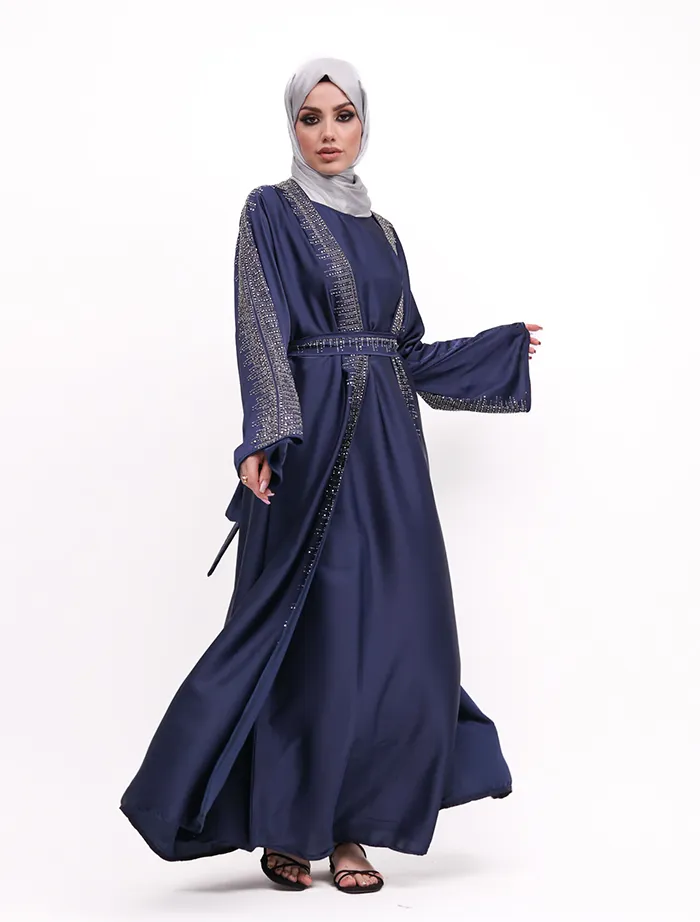 Navy Sparkle Satin 2 Piece