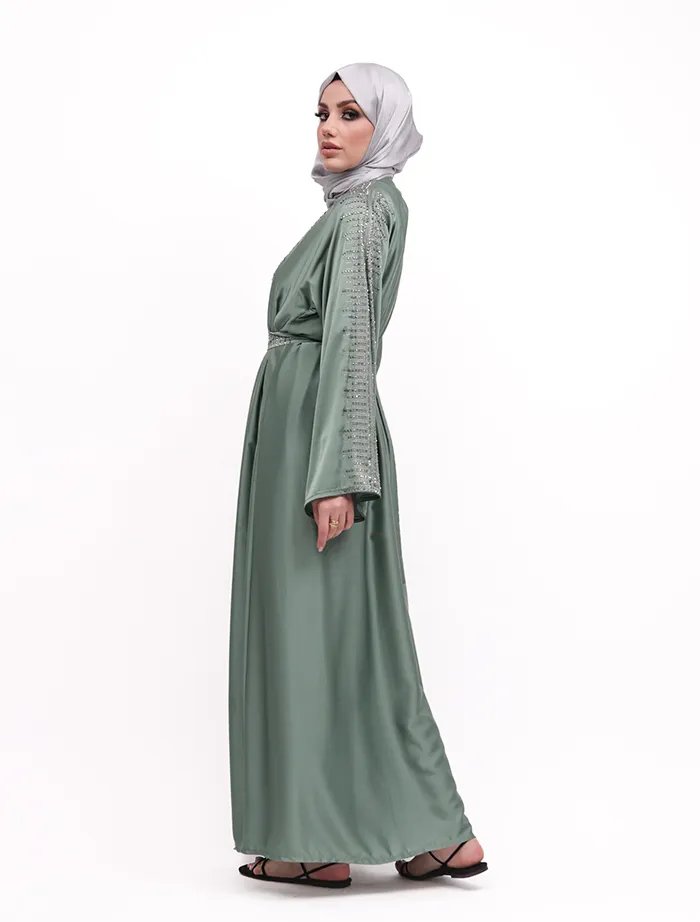 Sage Sparkle Satin 2 Piece