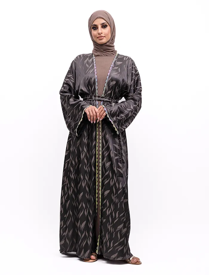 Mocha Makeba Jacquard Abaya