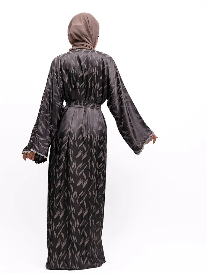 Mocha Makeba Jacquard Abaya