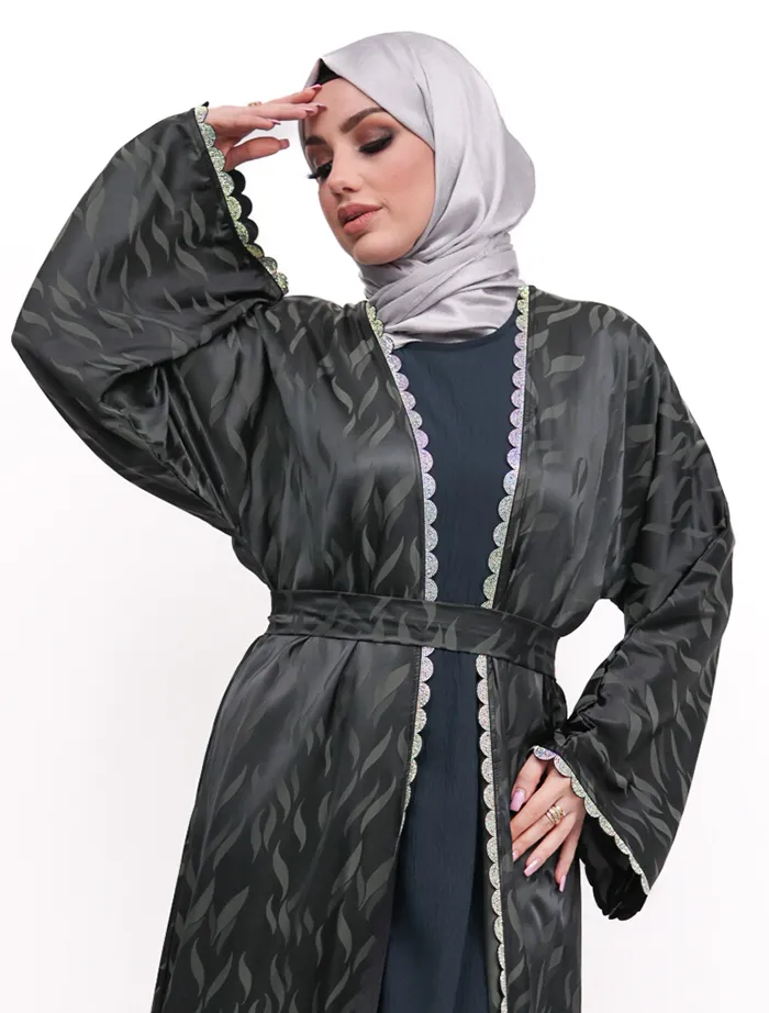 Sage Makeba Jacquard Abaya