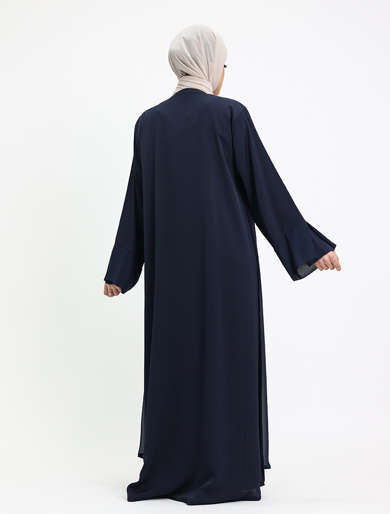 Navy Nur Chiffon Abaya