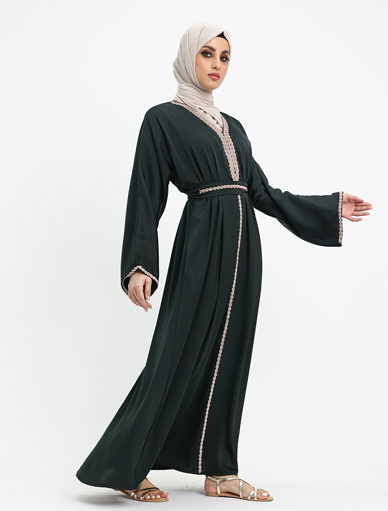 Bottle Green Ablah Abaya