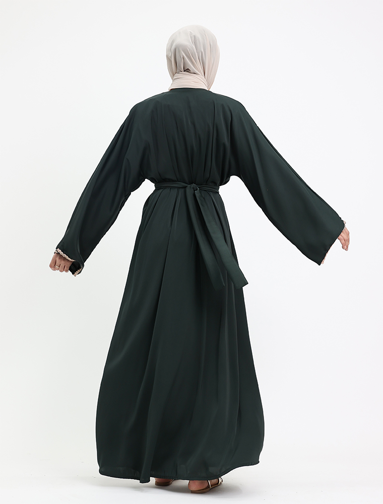 Bottle Green Ablah Abaya