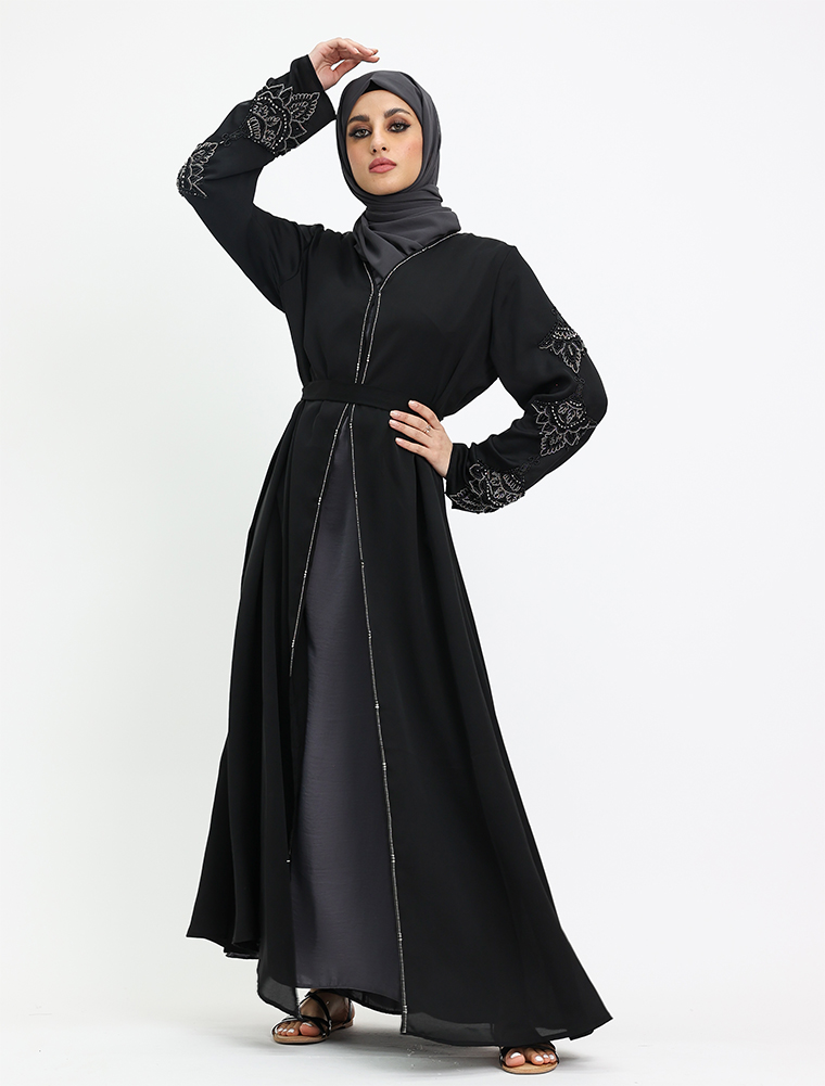 Black Silver Amal Kimono 