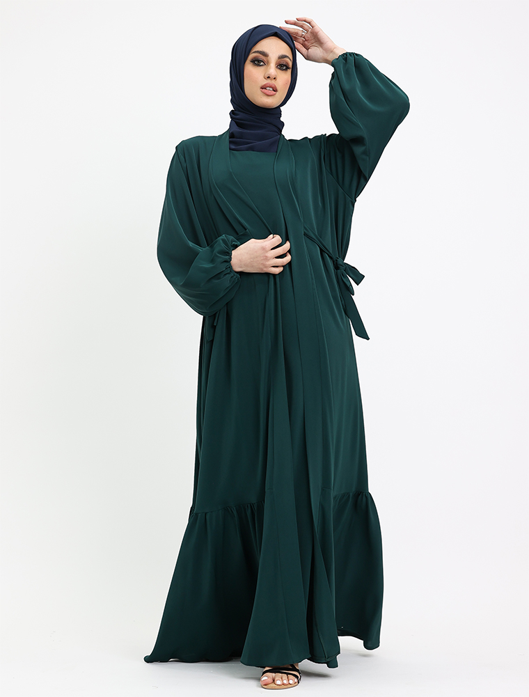 Bottle Green Raaida Kimono