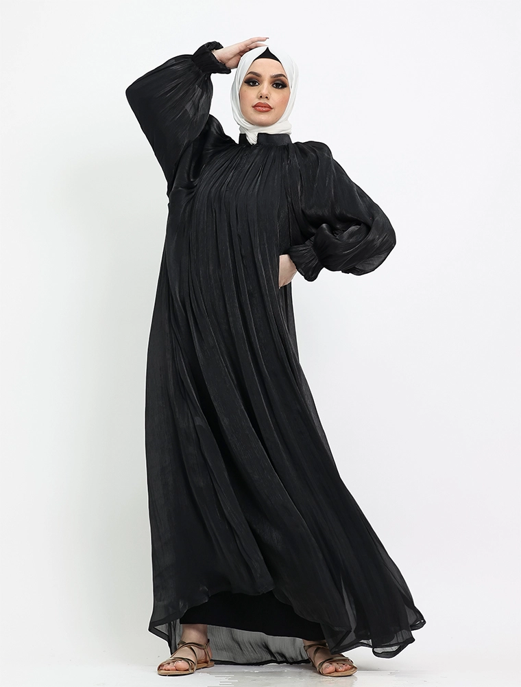 Black Organza Umbrella Abaya
