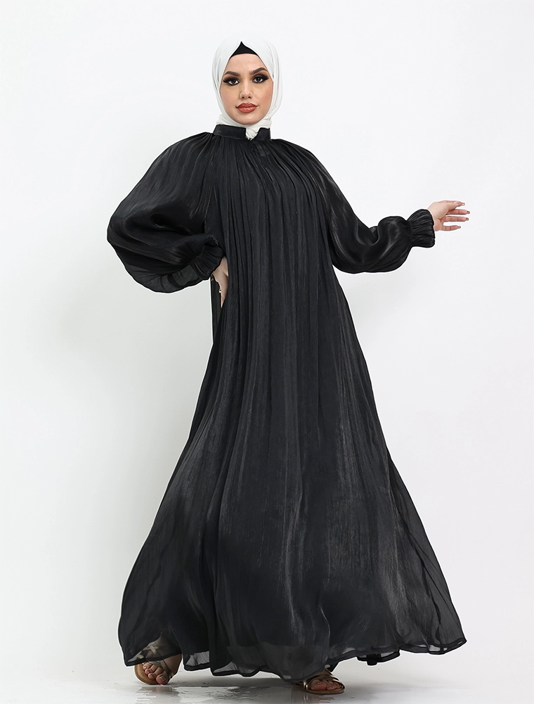 Black Organza Umbrella Abaya
