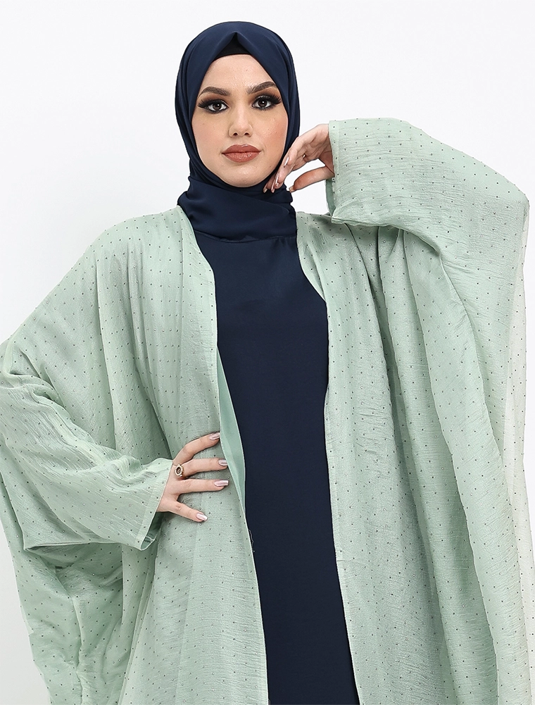 Mint Open Organza Batwing 