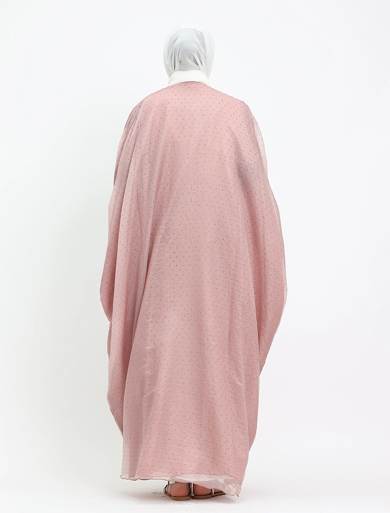 Pink Open Organza Batwing 
