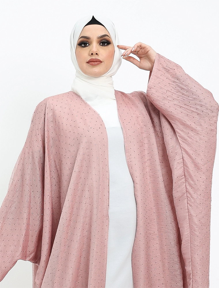 Pink Open Organza Batwing 