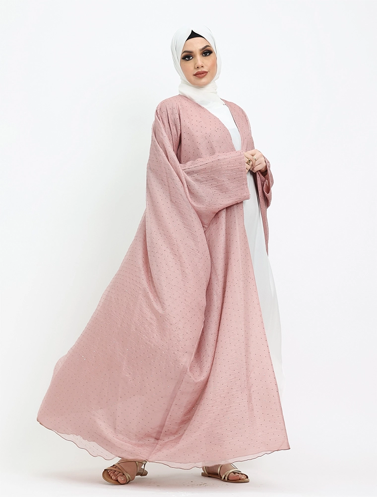 Pink Open Organza Batwing 