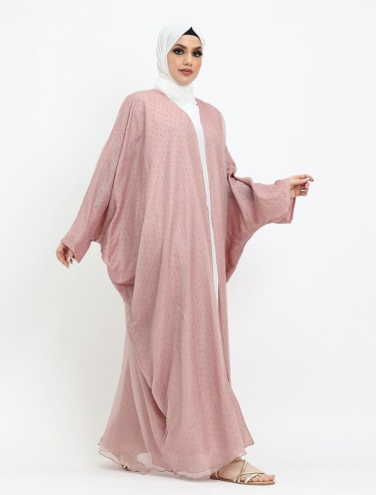 Pink Open Organza Batwing 