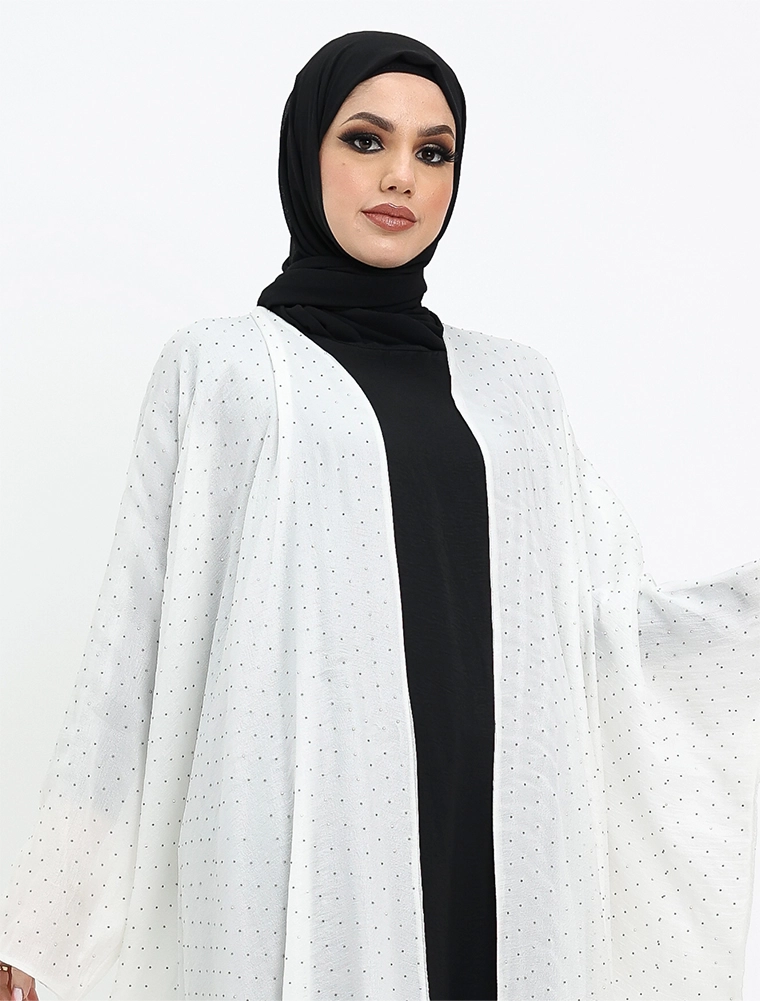 Ivory Open Organza Batwing 