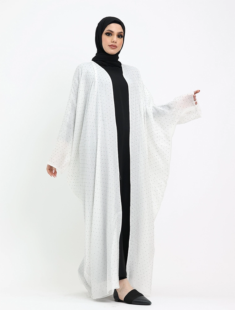 Ivory Open Organza Batwing 