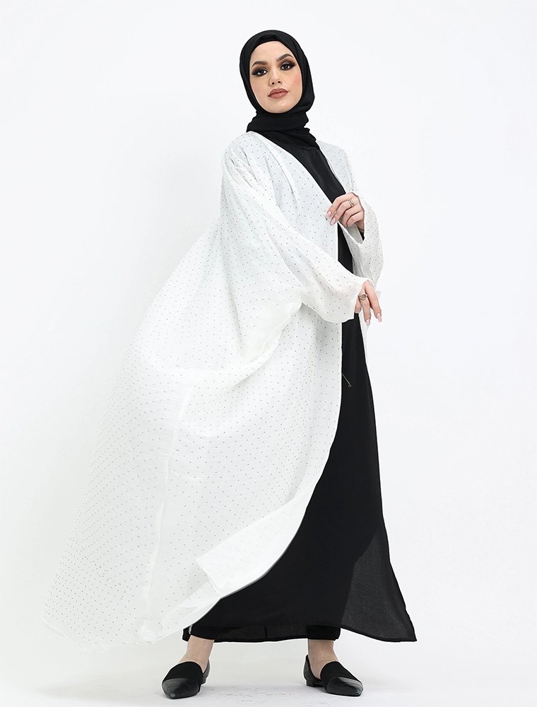 Ivory Open Organza Batwing 