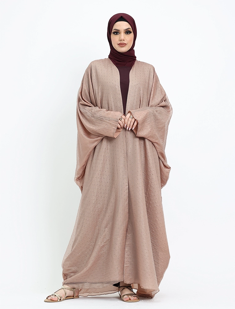 Mocha Open Organza Batwing 