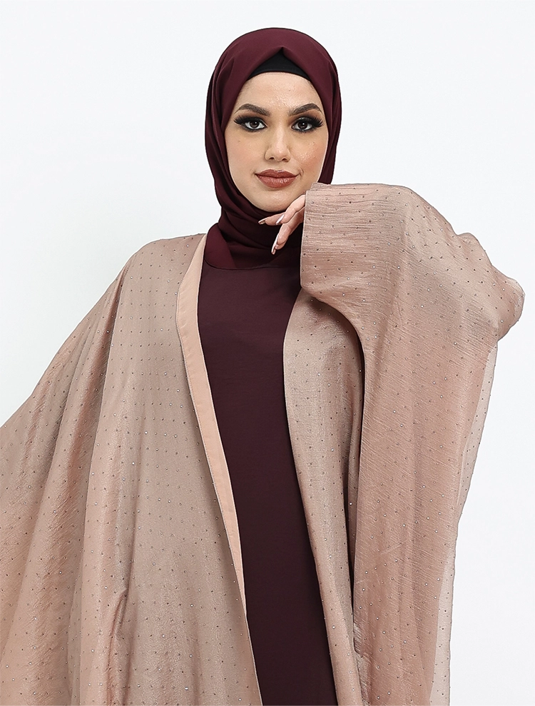 Mocha Open Organza Batwing 