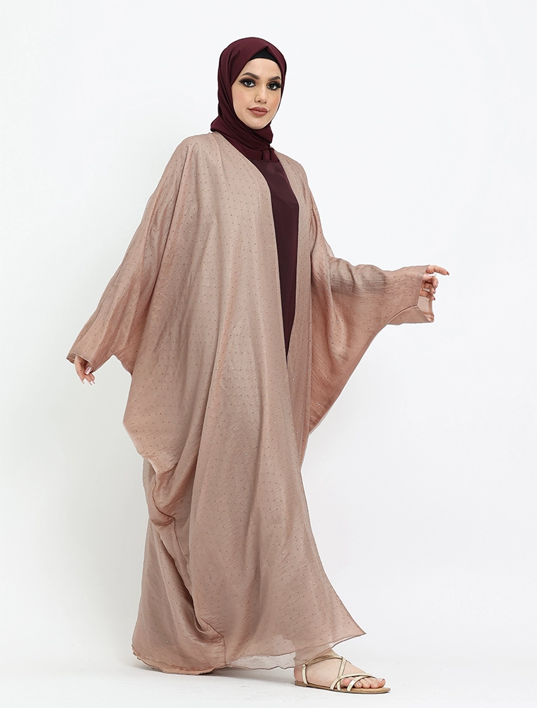 Mocha Open Organza Batwing 
