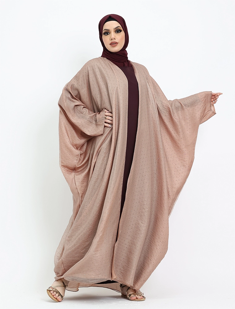 Mocha Open Organza Batwing 