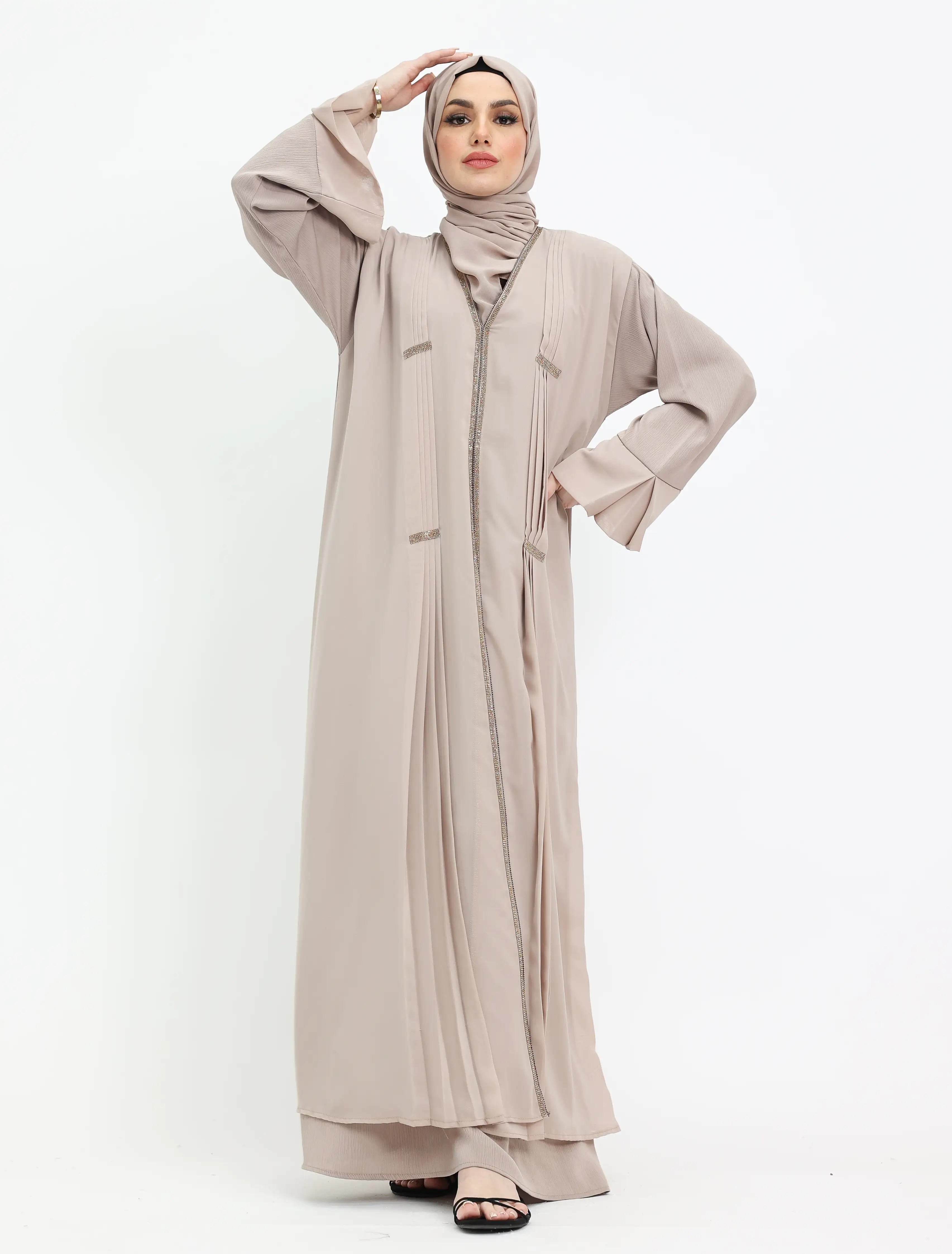 Stone Nur Chiffon Abaya