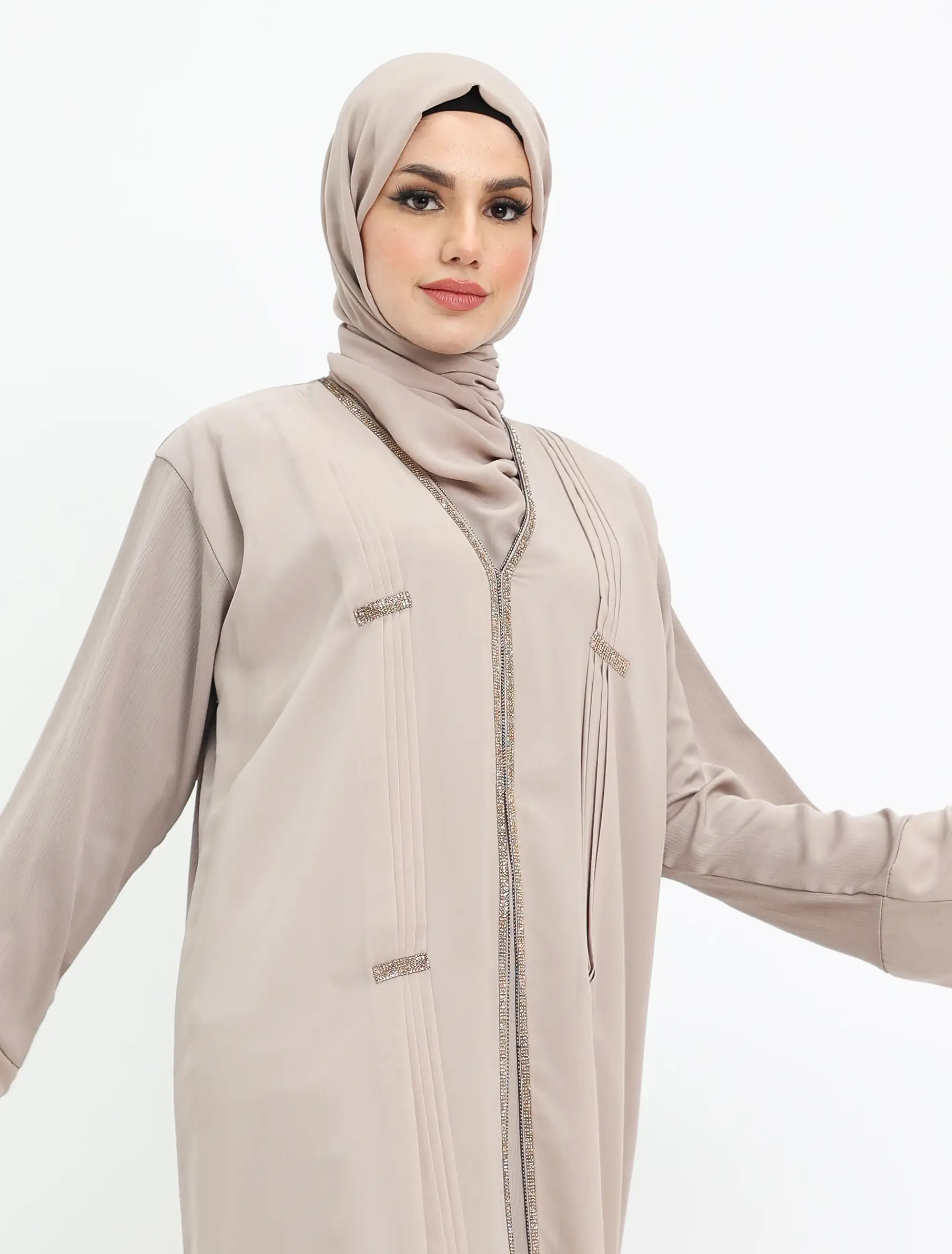 Stone Nur Chiffon Abaya