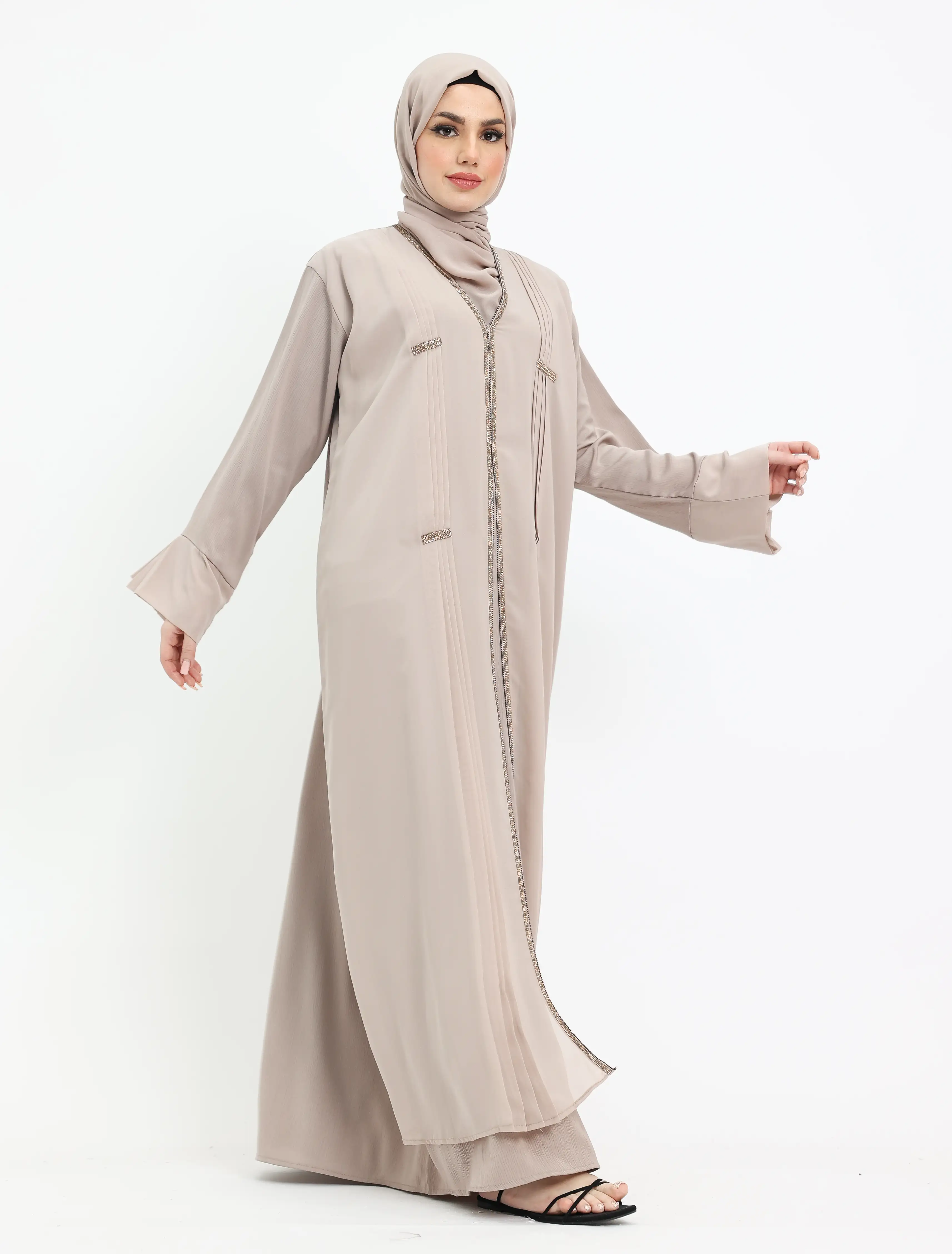 Stone Nur Chiffon Abaya