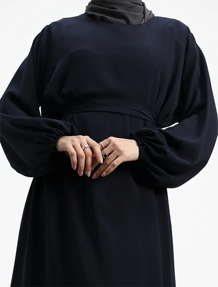 Navy Crepe Essential Abaya