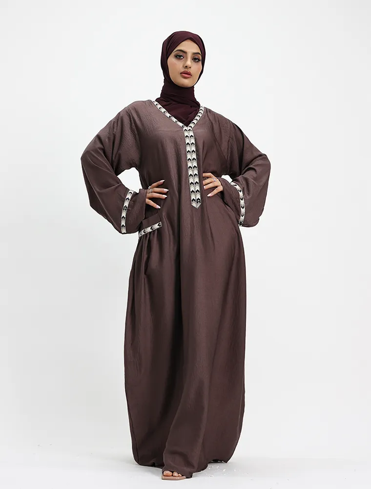 Mauve Wajiha Abaya