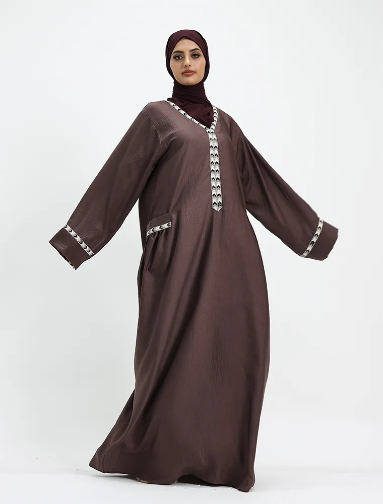 Mauve Wajiha Abaya