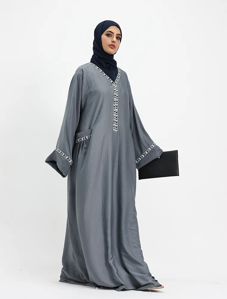 Denim Wajiha Abaya