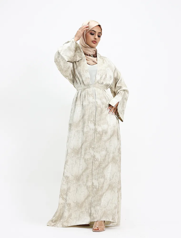 Ivory Hana Satin Kimono