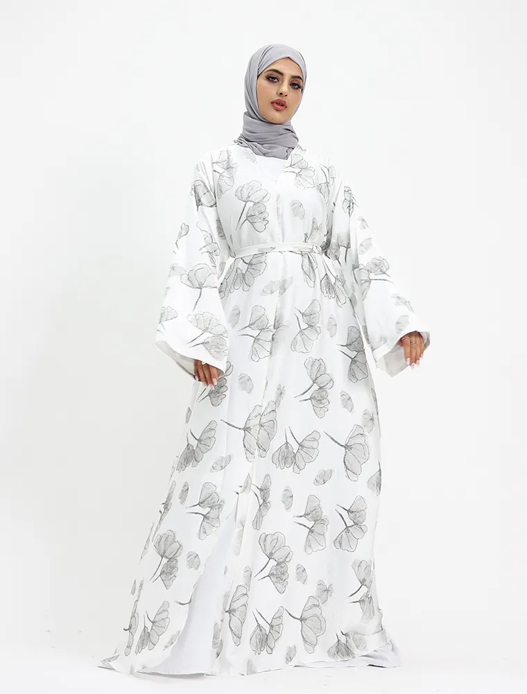 White Inara Abaya