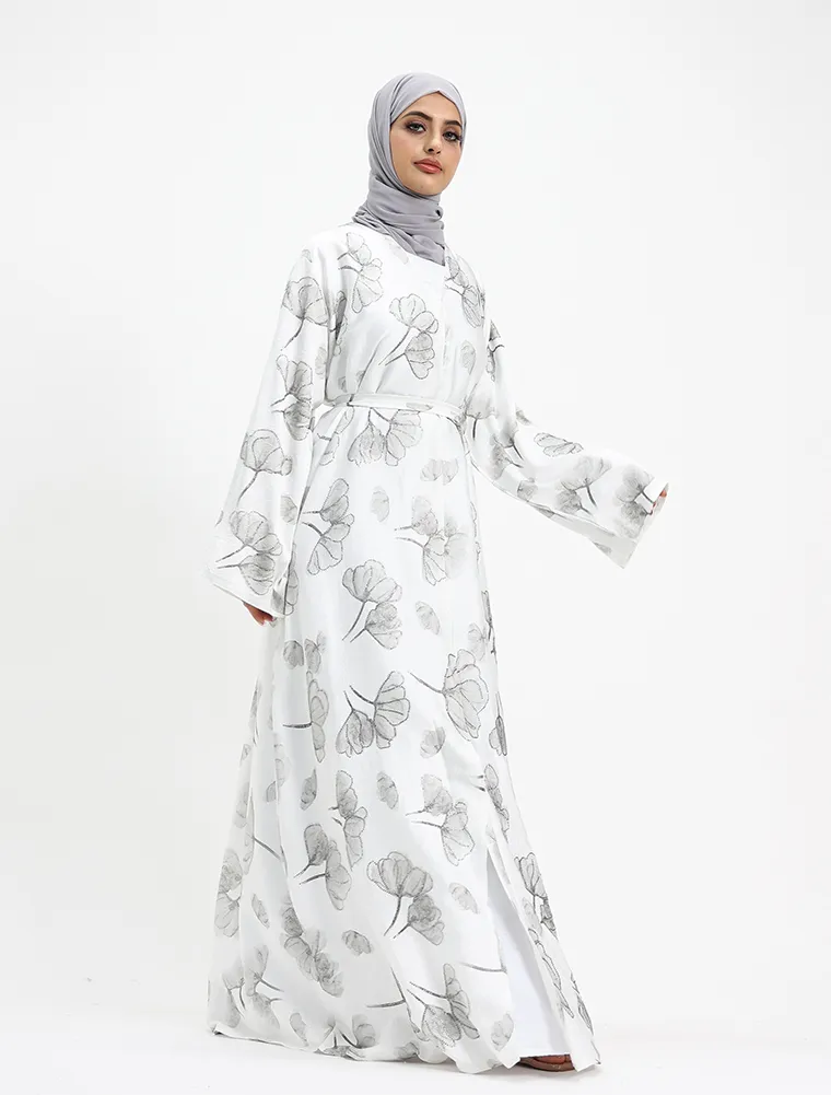 White Inara Abaya