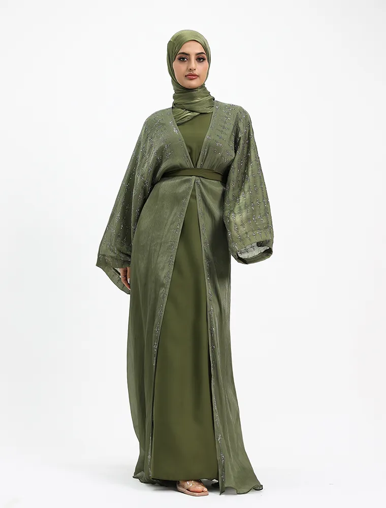 Olive Dina Organza Batwing